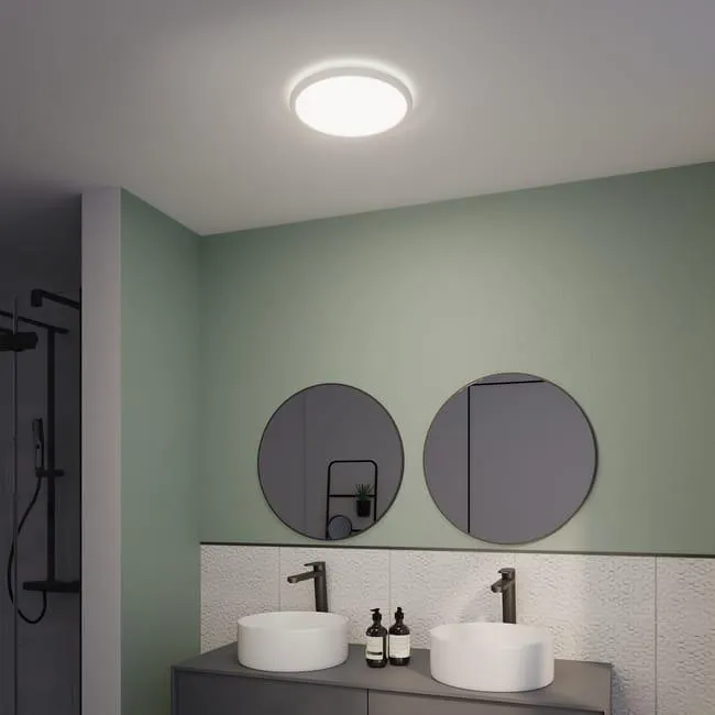 Plafoniera LED bagno Lano, bianco Ø 29 cm, 1700 lumen INSPIRE
