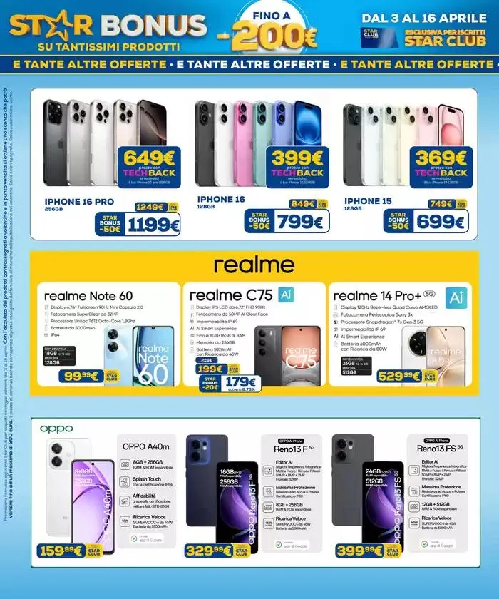 Star bonus -200€ su tantissimi prodotti da 3 aprile a 16 aprile di 2025 - Pagina del volantino 6