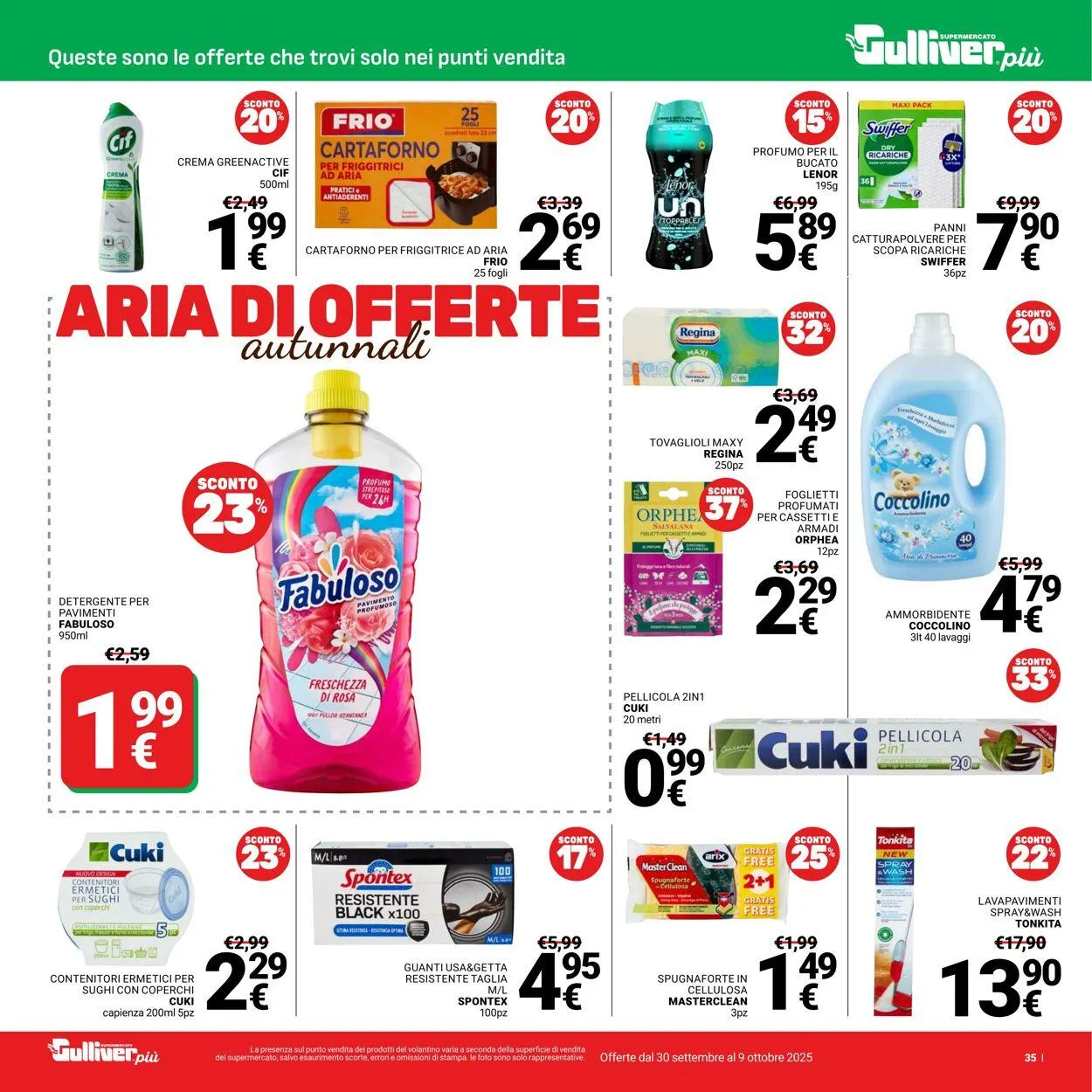 Gulliver Volantino attuale da 30 settembre a 9 ottobre di 2025 - Pagina del volantino 35
