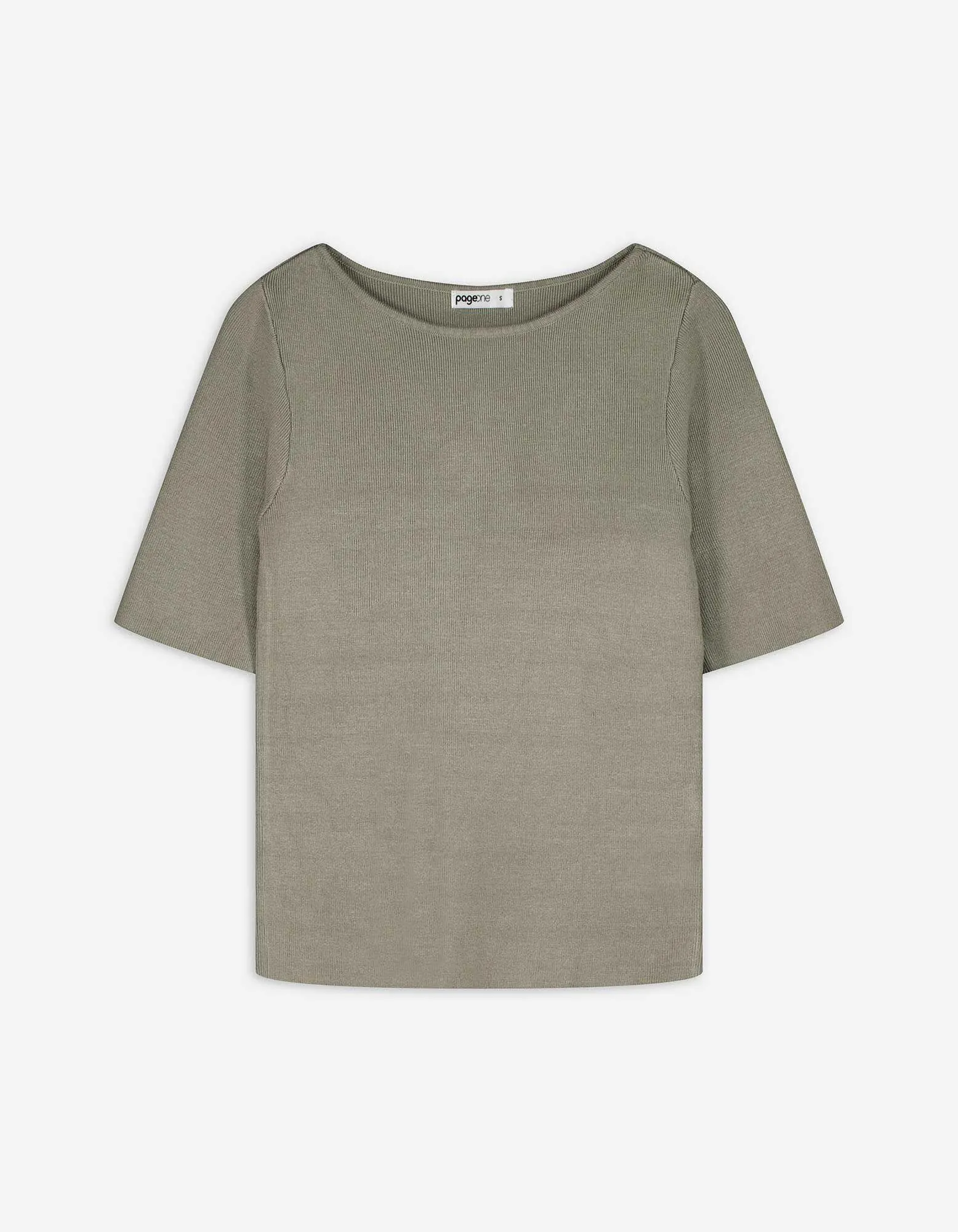 Camicia in maglia - Scollo a barchetta - verde chiaro