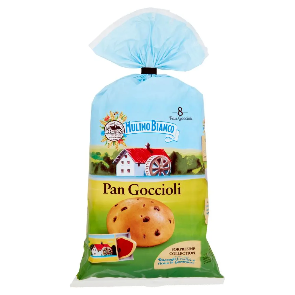 Mulino Bianco Pan Goccioli Merenda senza additivi conservanti 8 pezzi 336g