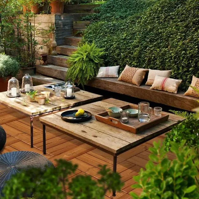 Piastrella a incastro e d'appoggio in legno THERMOWOOD marrone L 60 x L 60 cm x Sp. 25 mm