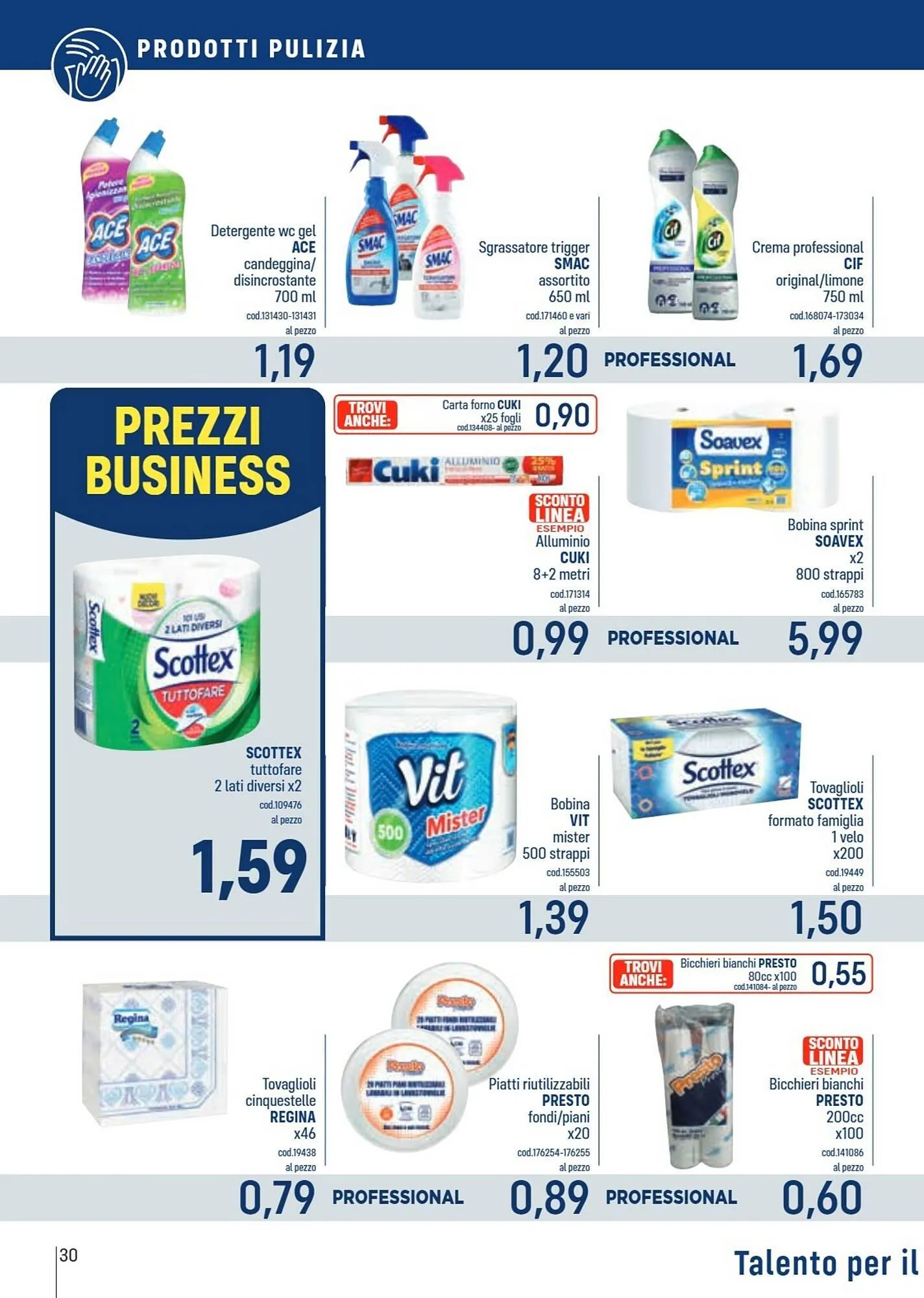 Volantino Talento Professional Store da 8 dicembre a 21 dicembre di 2025 - Pagina del volantino 30