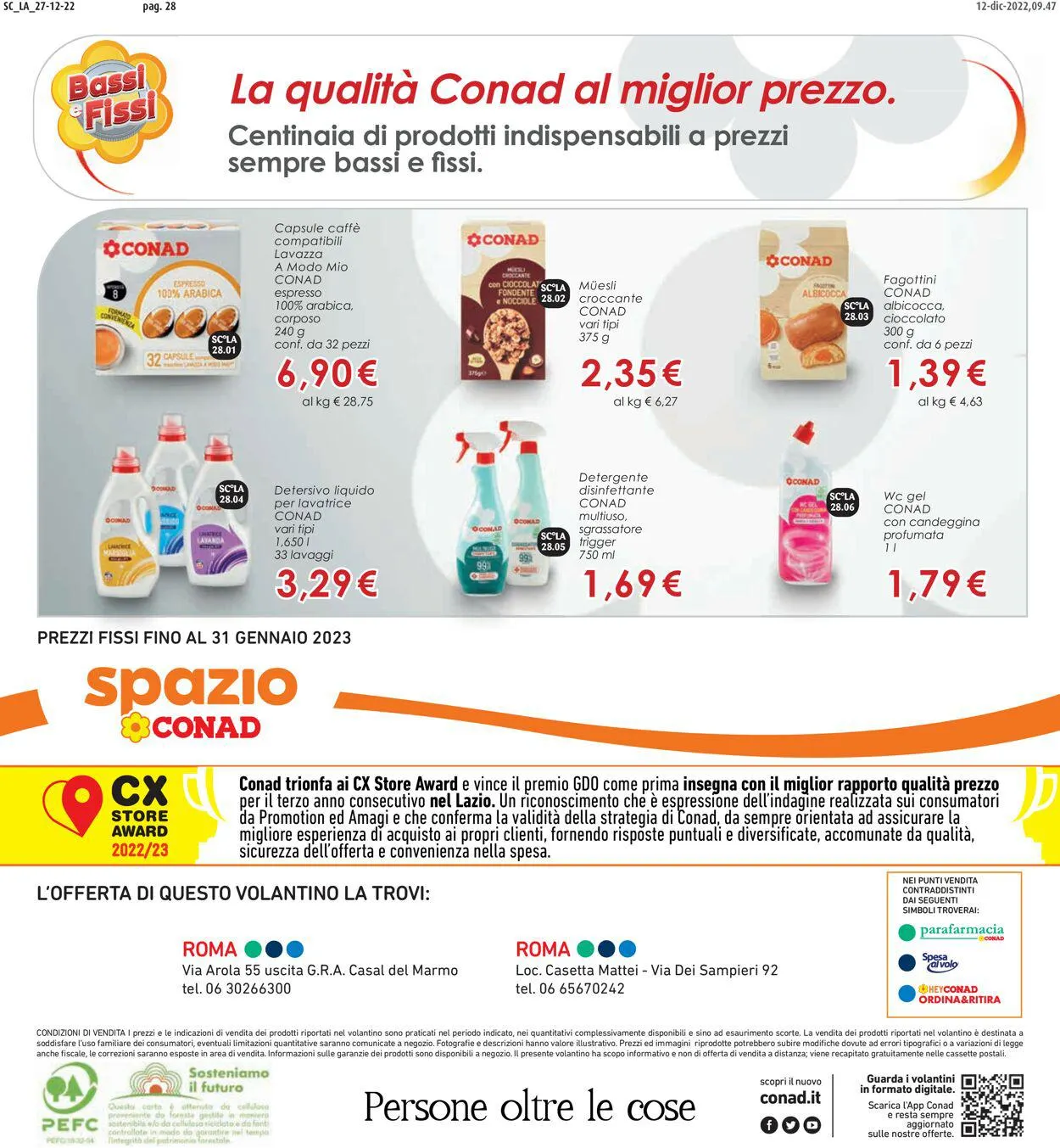 Conad Volantino attuale da 22 gennaio a 6 gennaio di 2025 - Pagina del volantino 28