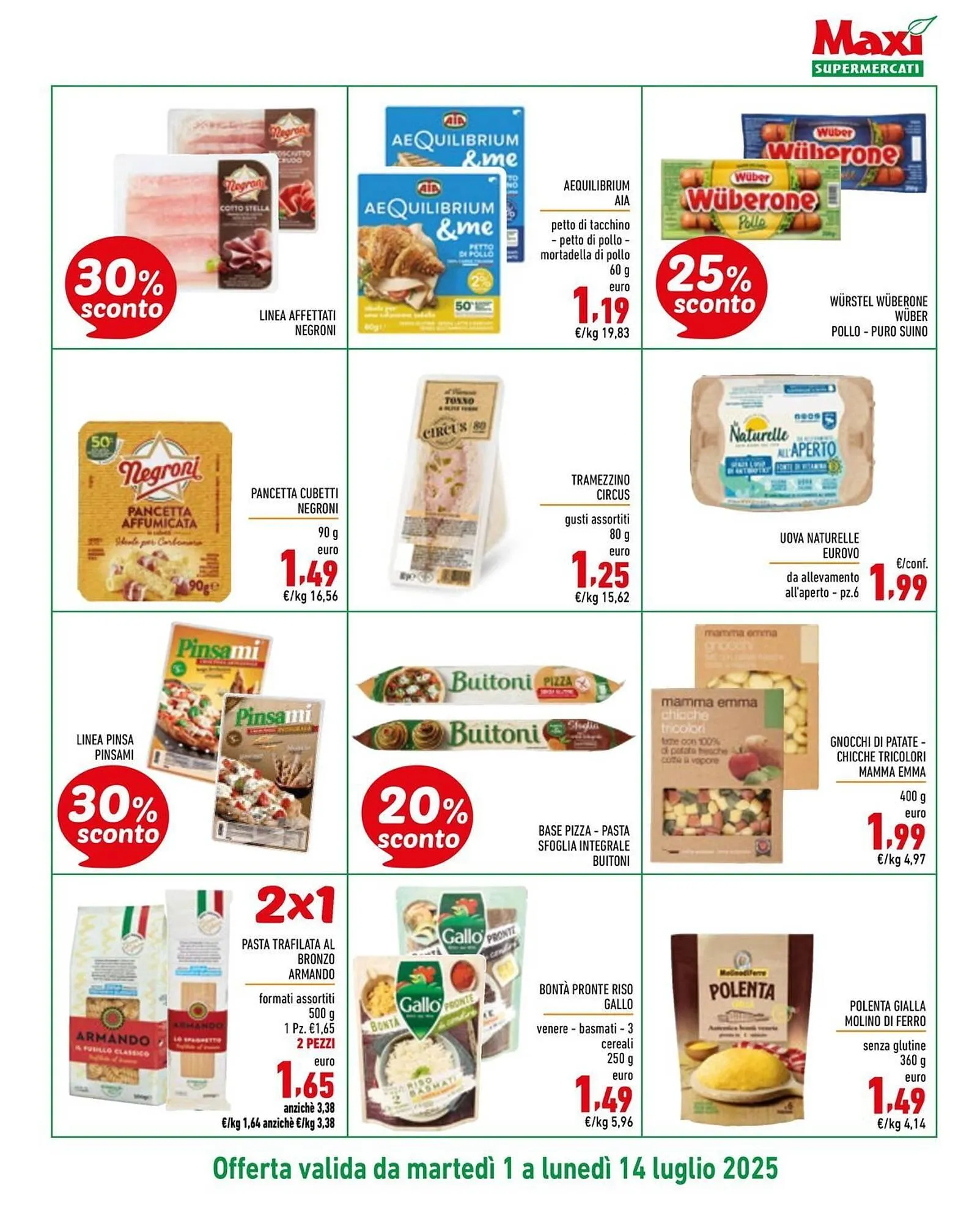 Volantino Maxi Supermercati da 1 luglio a 14 luglio di 2025 - Pagina del volantino 7
