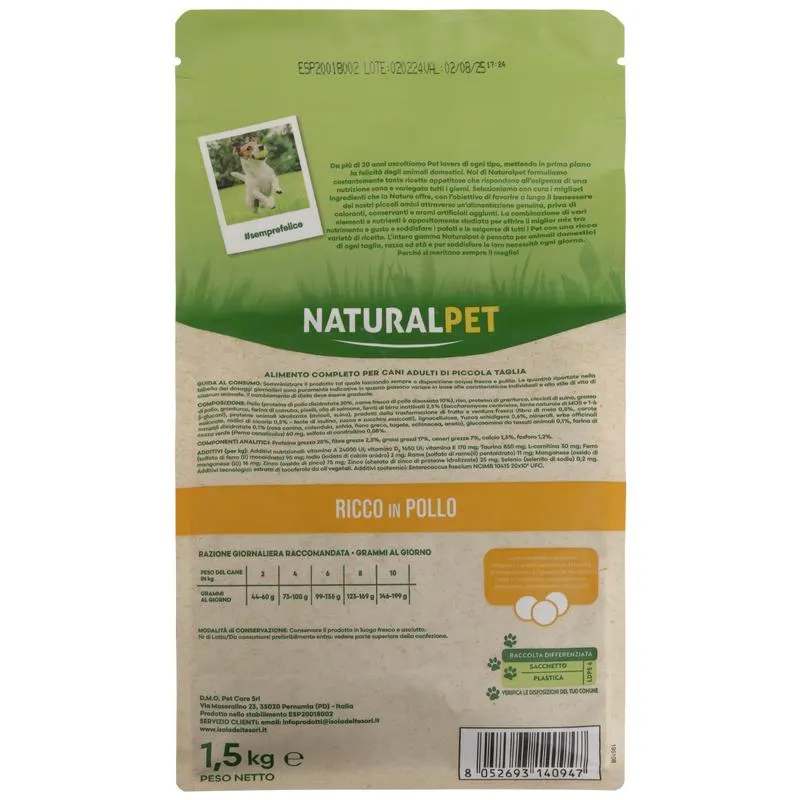 Naturalpet Dog Adult Mini Pollo 1,5kg