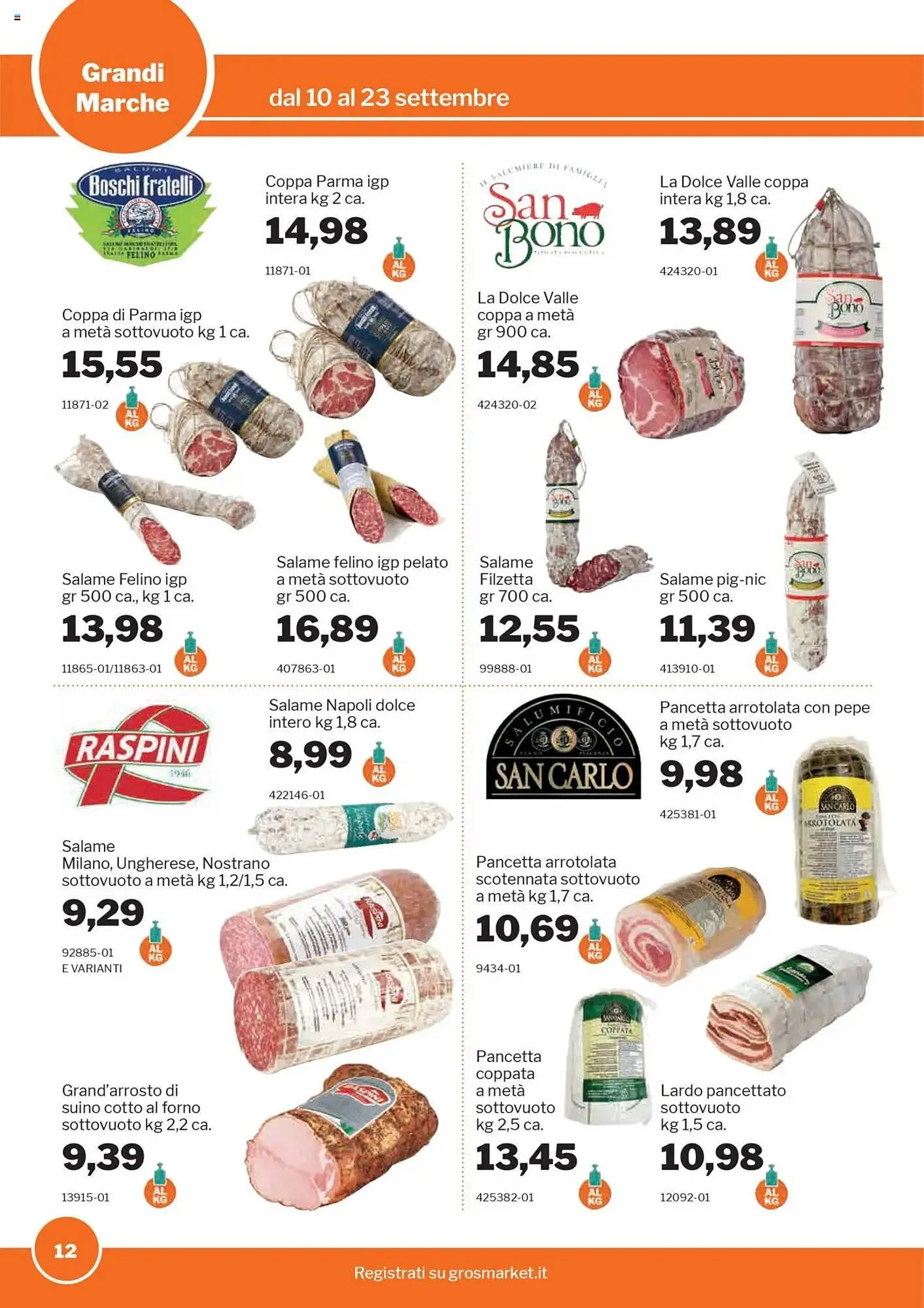Volantino GrosMarket da 10 settembre a 23 settembre di 2025 - Pagina del volantino 12