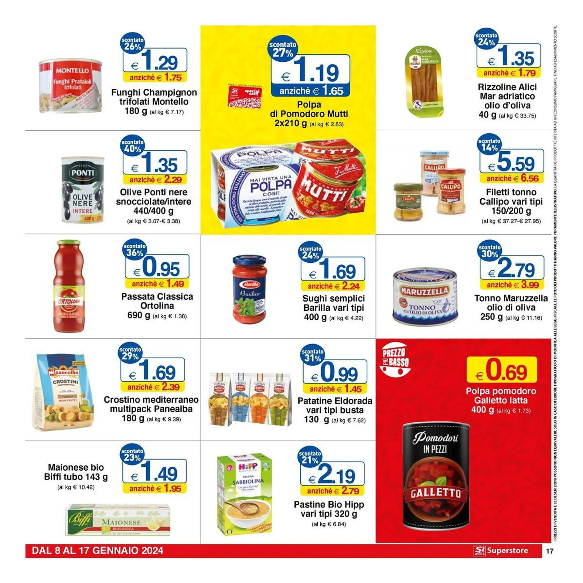 Volantino Sì con te Superstore da 8 gennaio a 17 gennaio di 2024 - Pagina del volantino 17