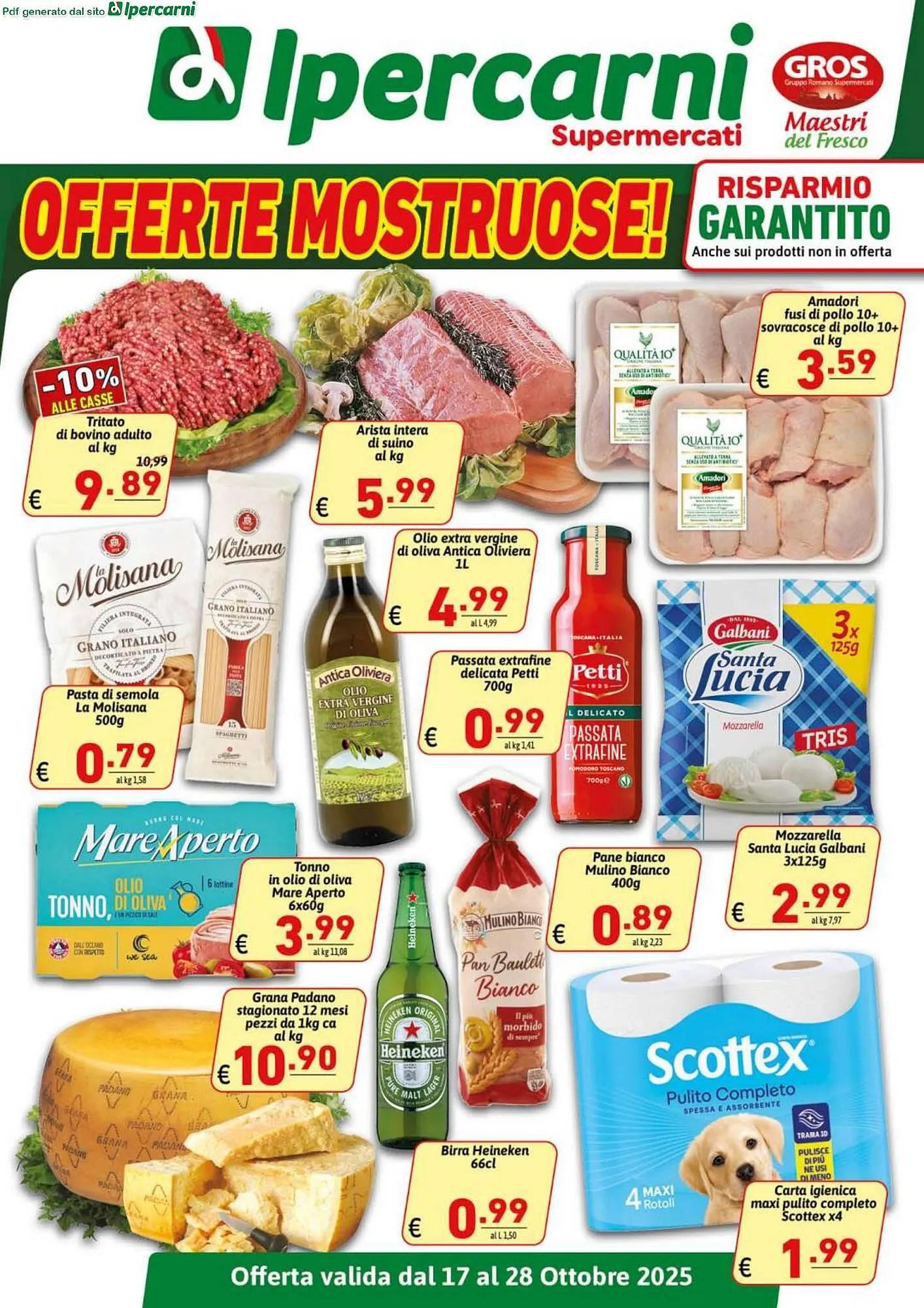 Volantino Ipercarni da 17 ottobre a 28 ottobre di 2025 - Pagina del volantino 1