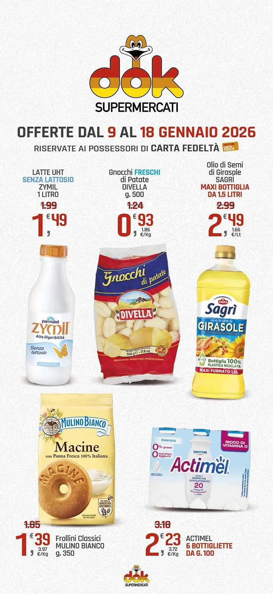 Volantino Supermercati Dok da 9 gennaio a 18 gennaio di 2026 - Pagina del volantino 1