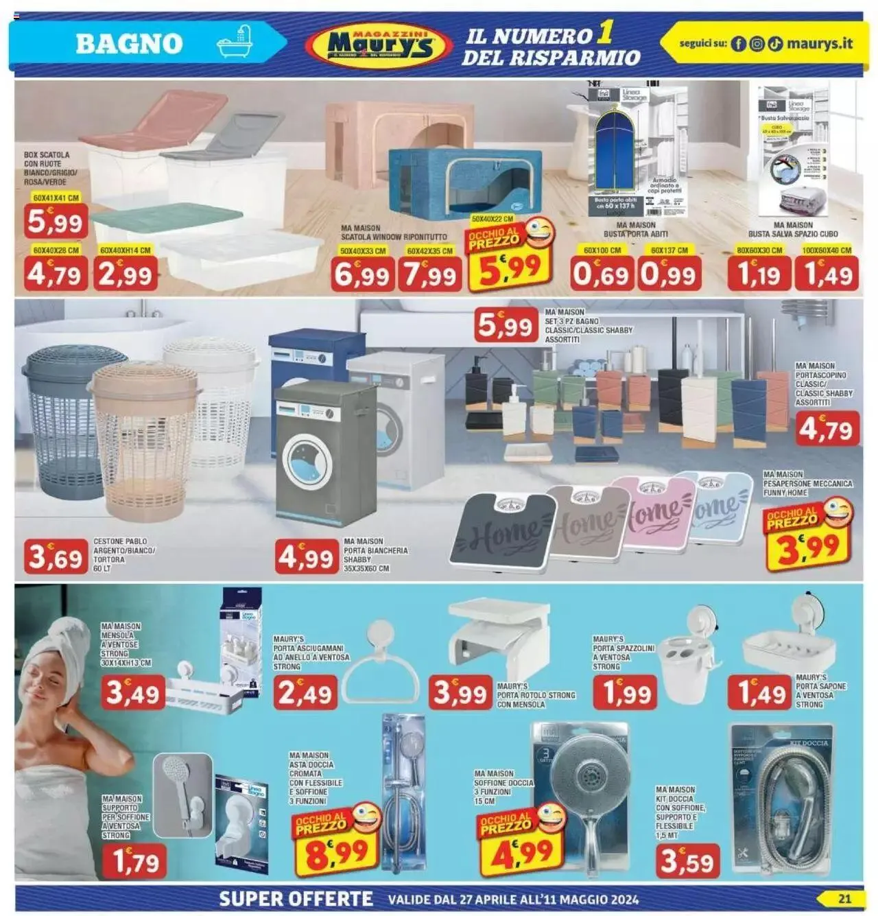 Maury's - Volantino da 27 aprile a 11 maggio di 2024 - Pagina del volantino 21