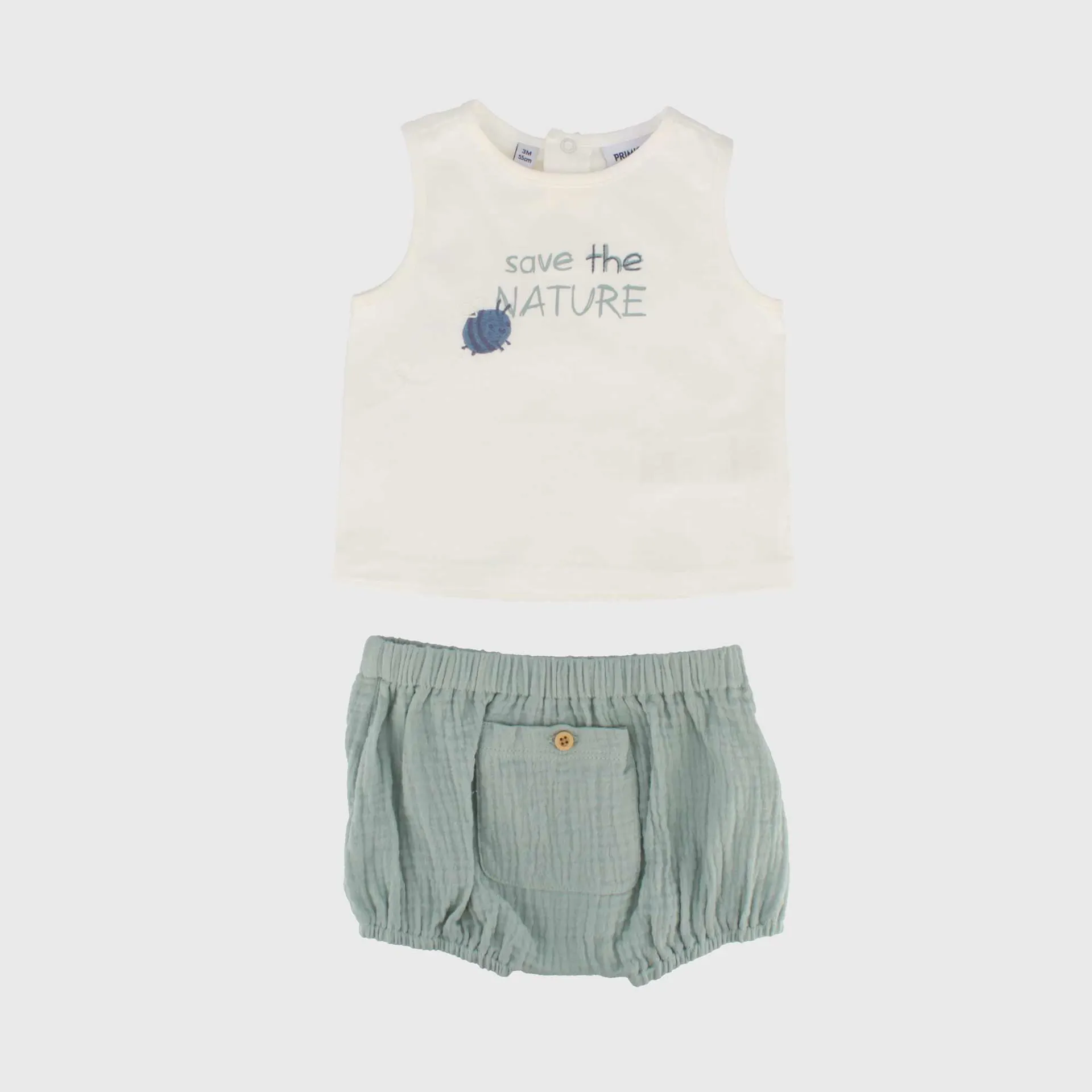 Completo due pezzi da Neonato, BIANCO