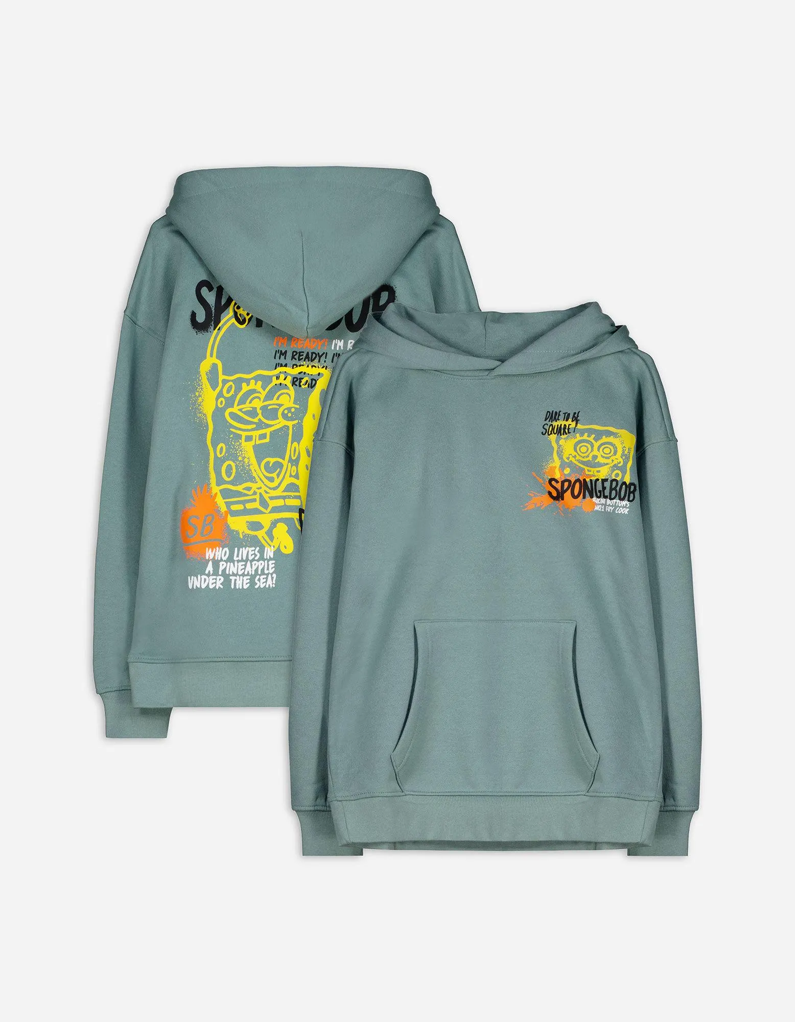 Felpa con cappuccio - SpongeBob SquarePants - celeste