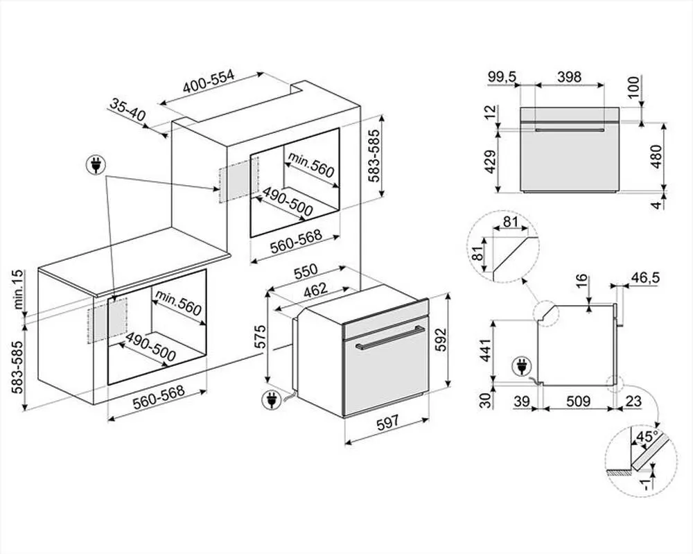 SMEG - Forno incasso elettrico SF6400S1PZX Classe A-Inox