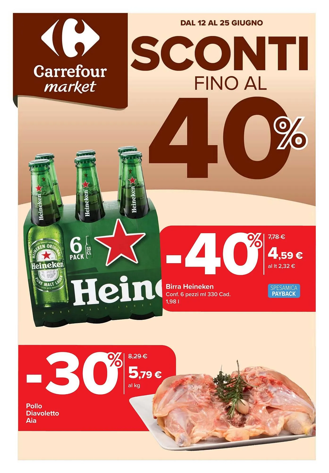 Volantino Carrefour Market da 12 giugno a 25 giugno di 2025 - Pagina del volantino 1