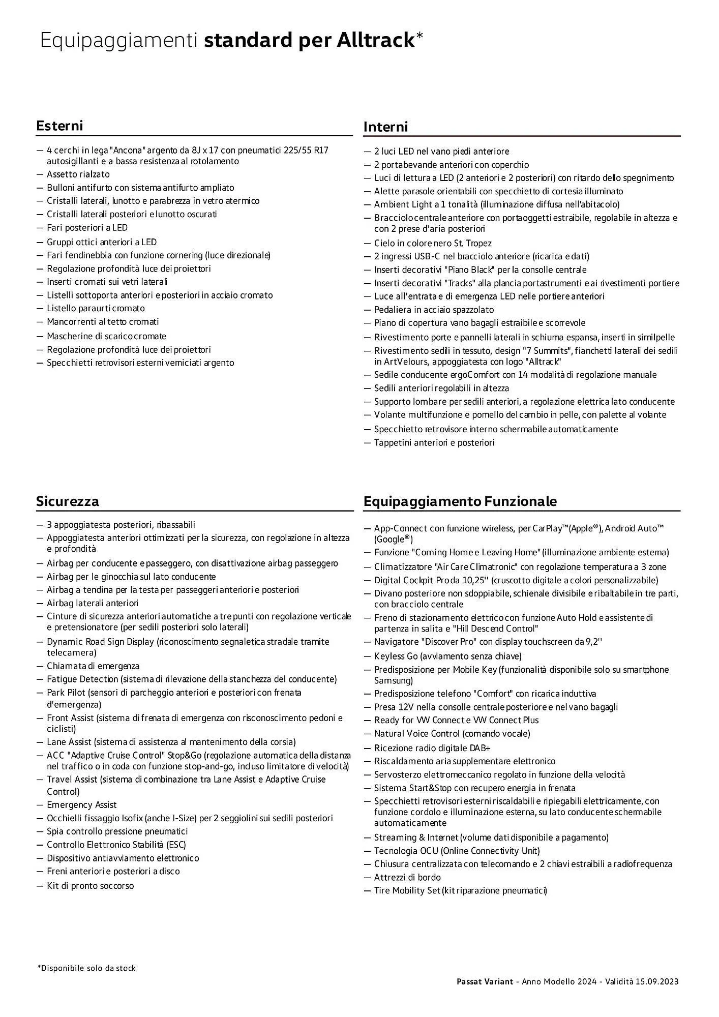 Volantino Volkswagen Passat Variant, Passat Variant GTE e Passat Alltrack da 3 gennaio a 4 gennaio di 2025 - Pagina del volantino 15