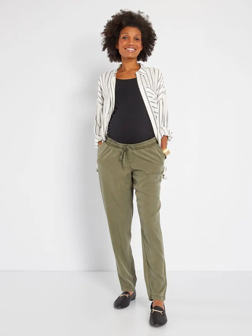 Canotta premaman con spalline sottili regolabili - Nero