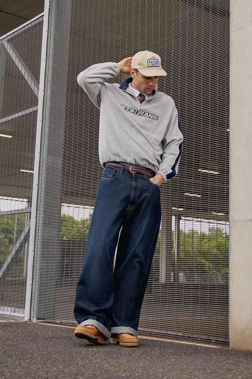 iets frans... Felpa Pannello Grigio & Blu Navy