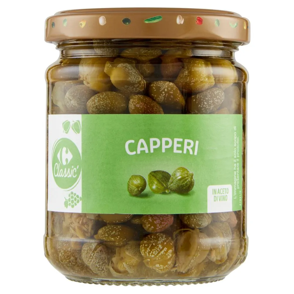 Carrefour Classic Capperi in Aceto di Vino 210 g