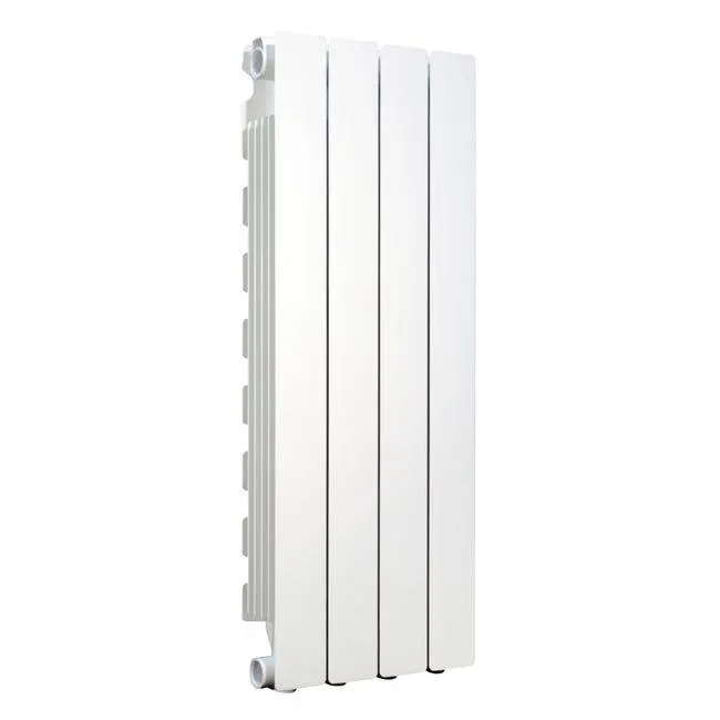 Radiatore acqua calda PRODIGE Modern in alluminio, 4 elementi interasse 80 cm, bianco