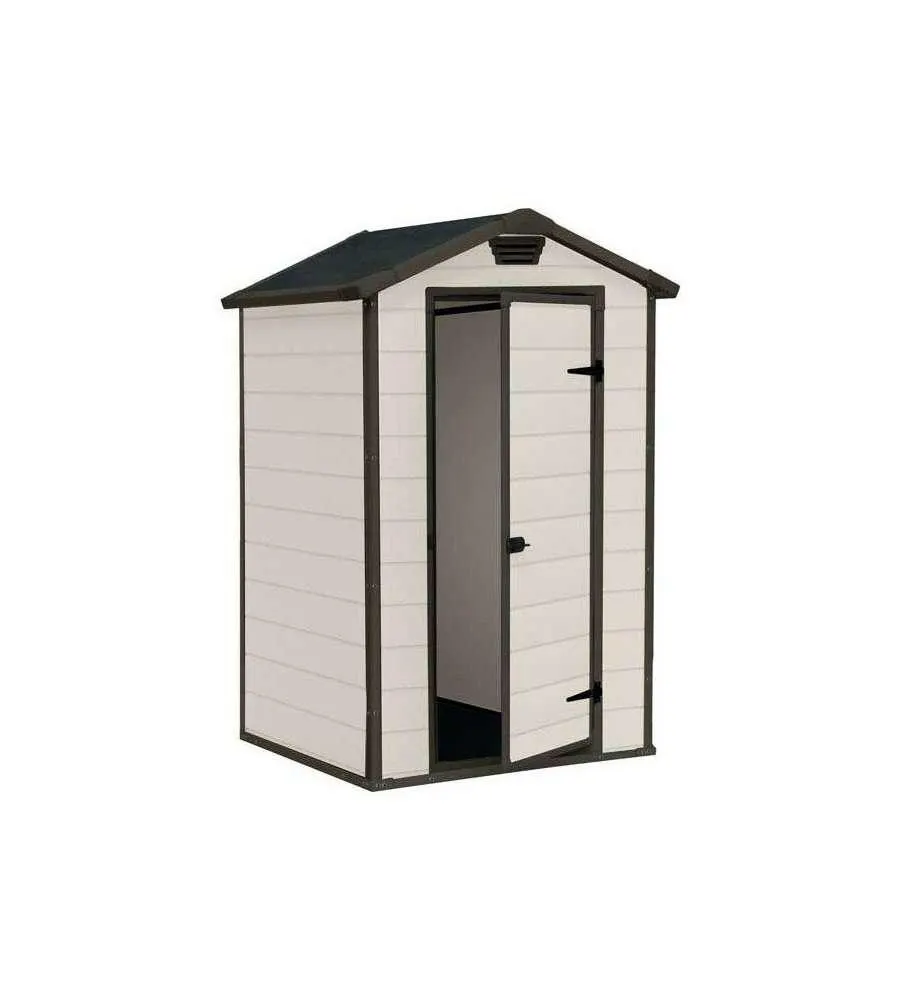 KETER - CASETTA "MANOR 4x3" IN RESINA COLORE BEIGE - L.129xP.103xH.196