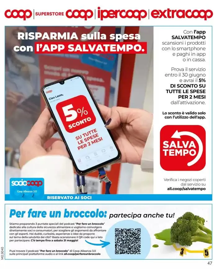 Grandi marche 30% 40% 50% da 8 maggio a 21 maggio di 2025 - Pagina del volantino 47