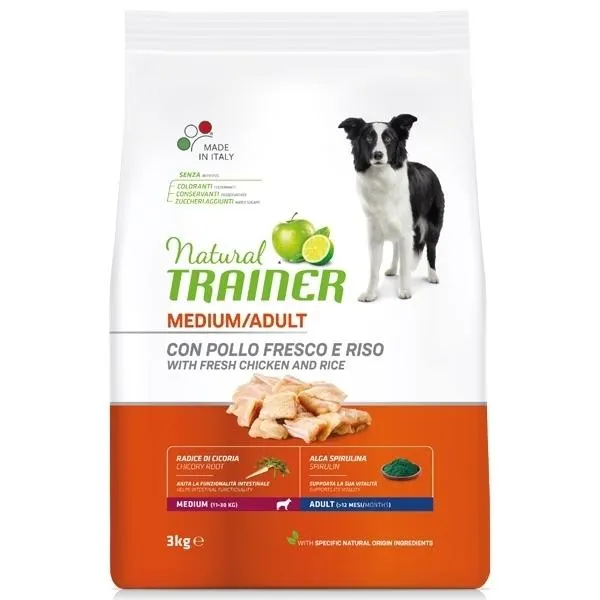 Trainer - Natural Adult Medium con Pollo Fresco e Riso