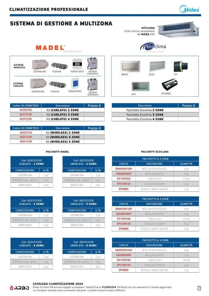 Catalogo climatizzazione 2024 da 17 maggio a 31 dicembre di 2024 - Pagina del volantino 73
