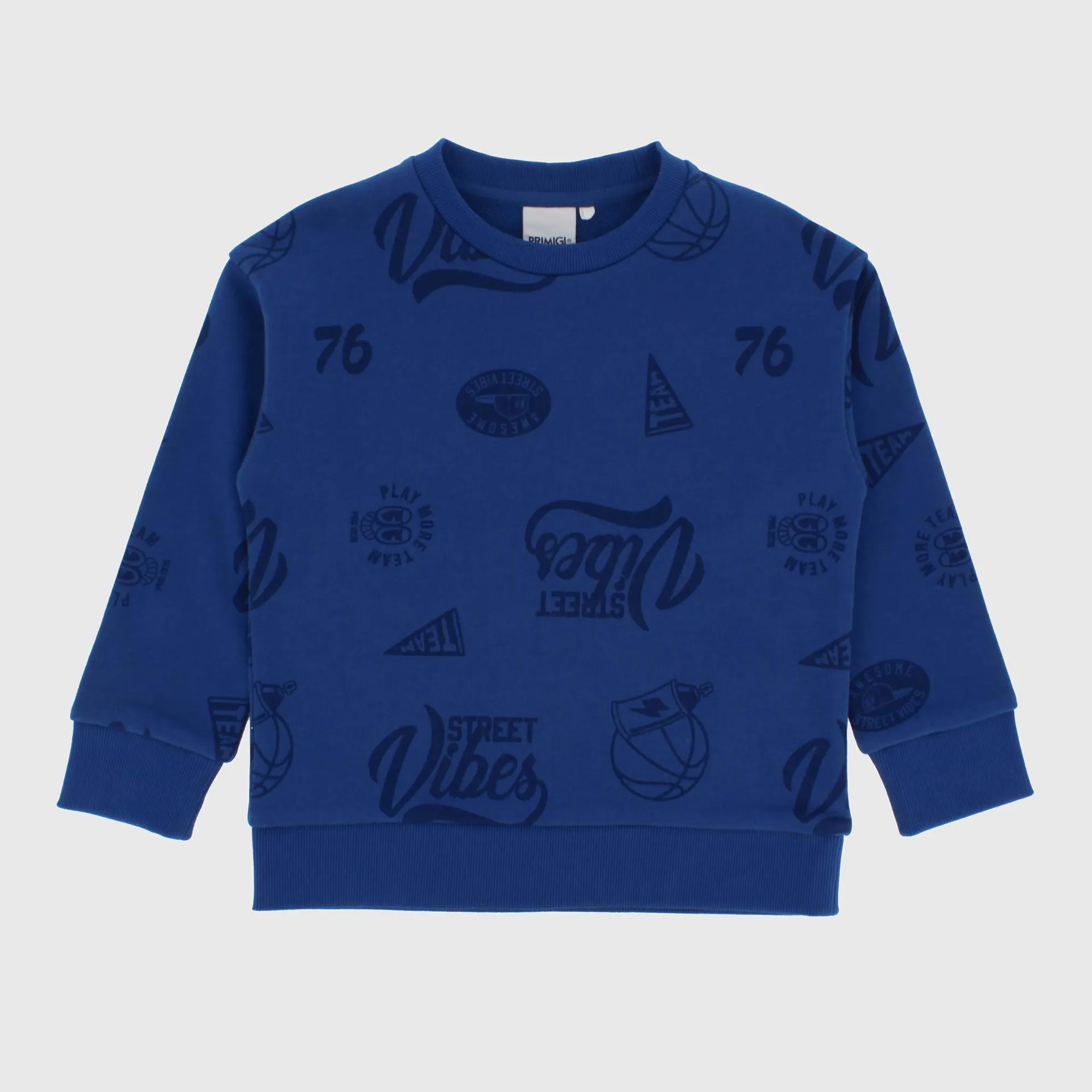 Felpa girocollo da bambino, blu