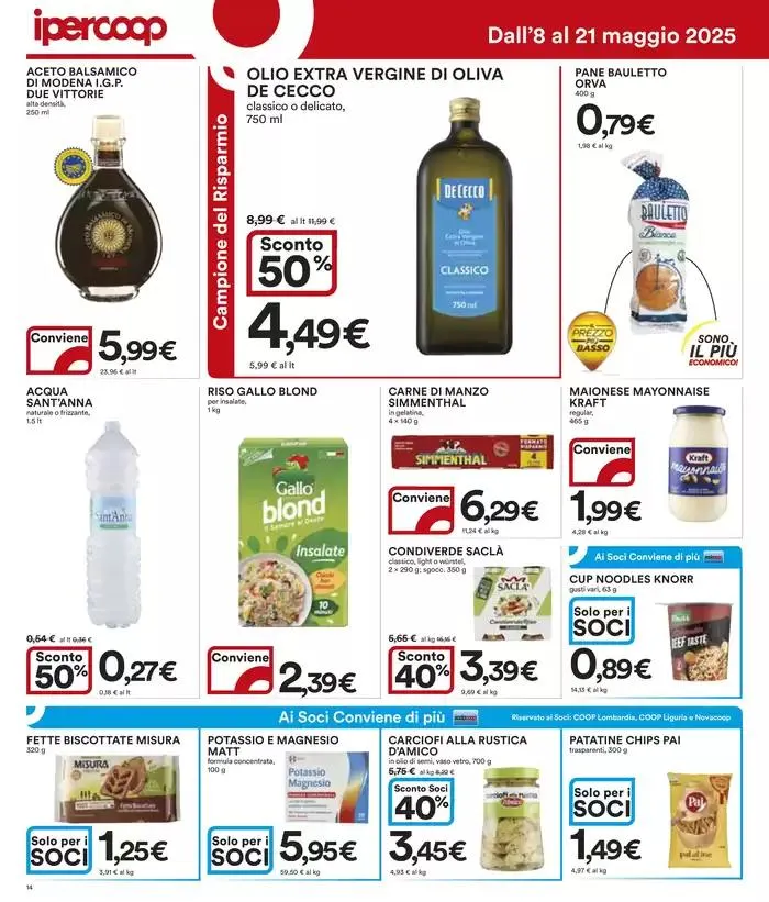 Grandi marche 30% 40% 50% da 8 maggio a 21 maggio di 2025 - Pagina del volantino 14