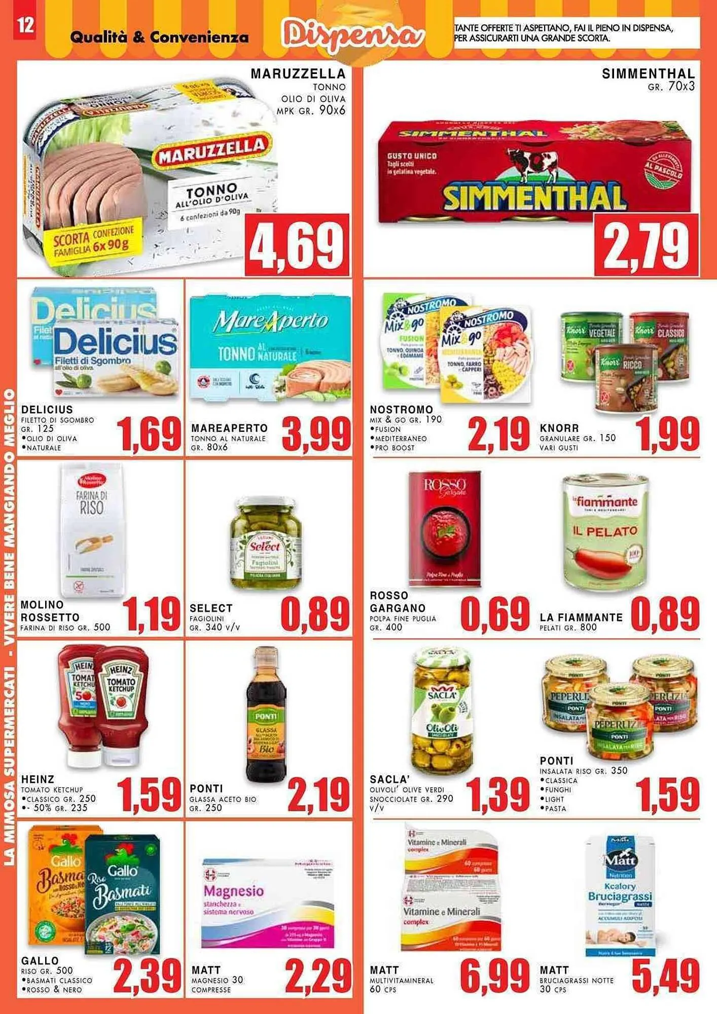 Volantino La Mimosa Supermercati da 28 luglio a 10 agosto di 2025 - Pagina del volantino 12