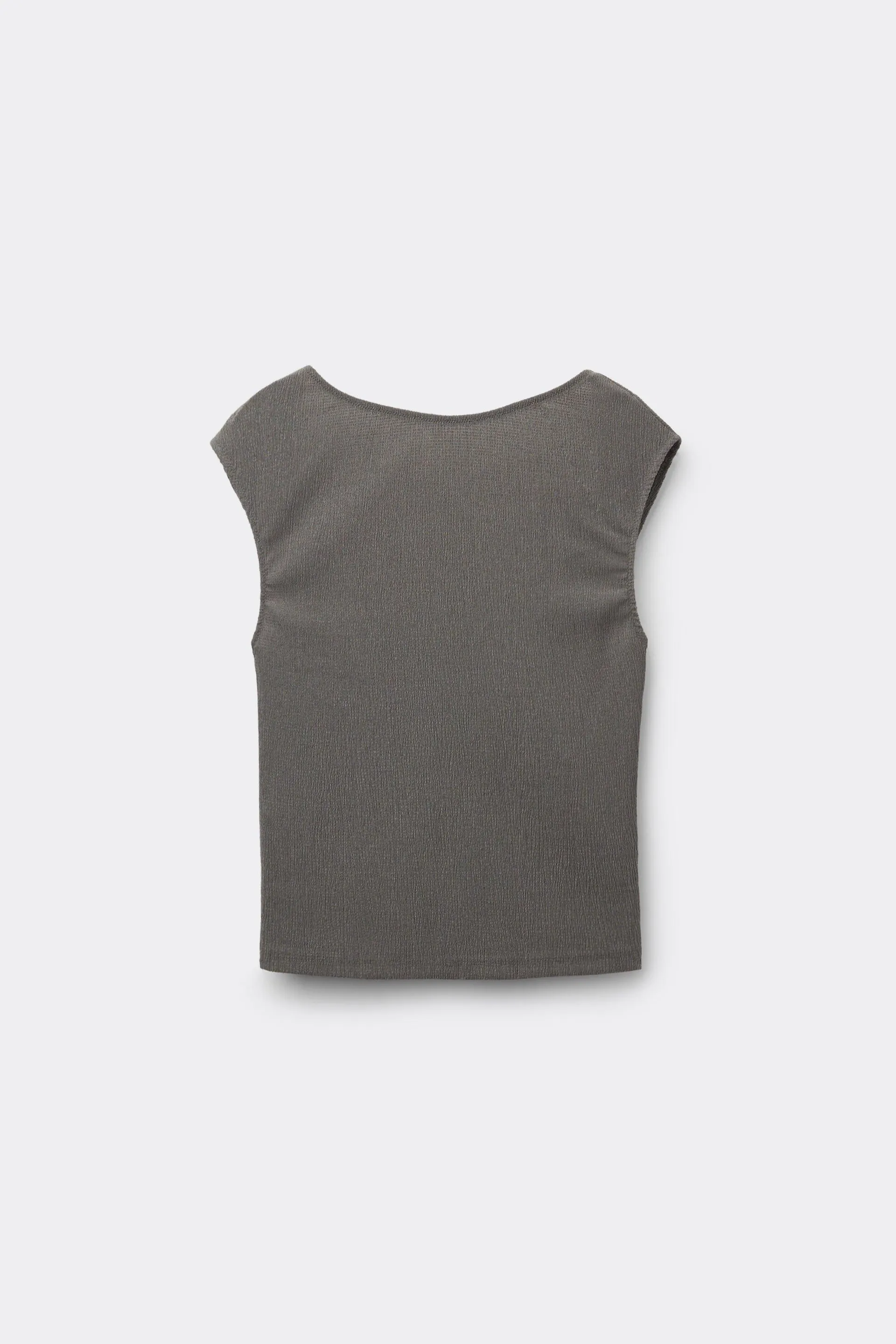 Crop Top Effetto Crepe