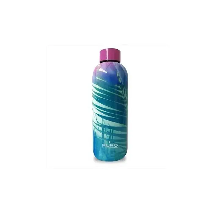 Puro wb500tropdw2pnk borraccia bicicletta, fitness, sport 500 ml acciaio inossidabile