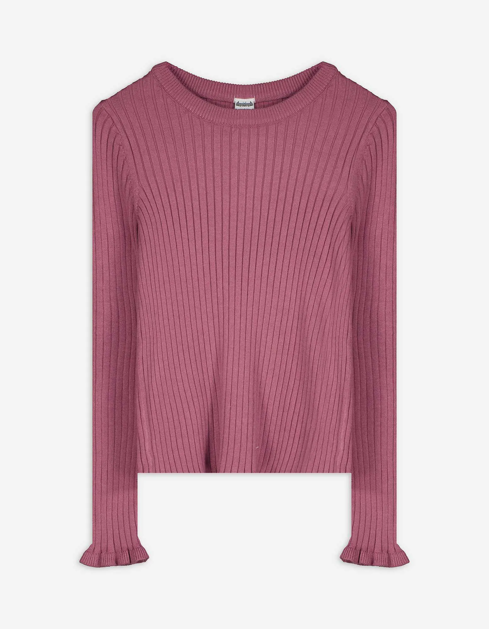 Camicia in maglia - A costine - rosso scuro