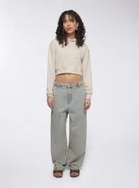 Jeans baggy sovratinto Blu denim medio