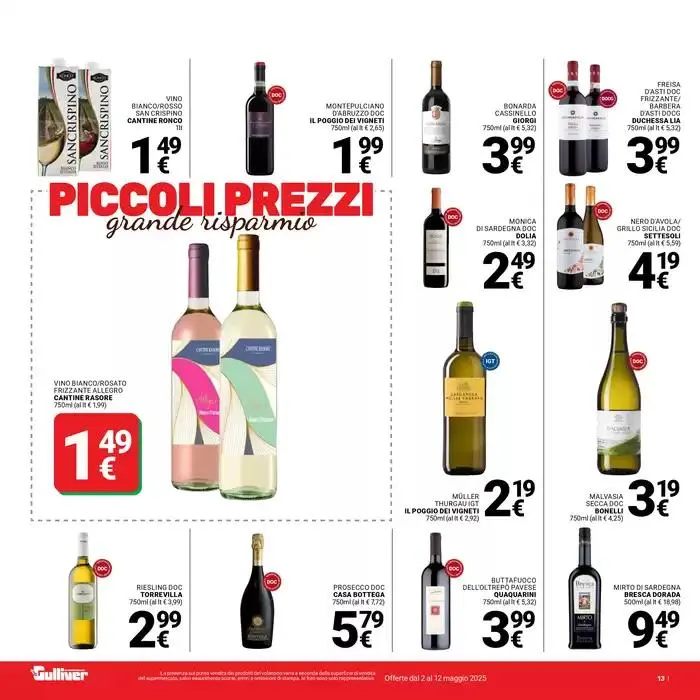 Piccoli prezzi da 2 maggio a 12 maggio di 2025 - Pagina del volantino 13