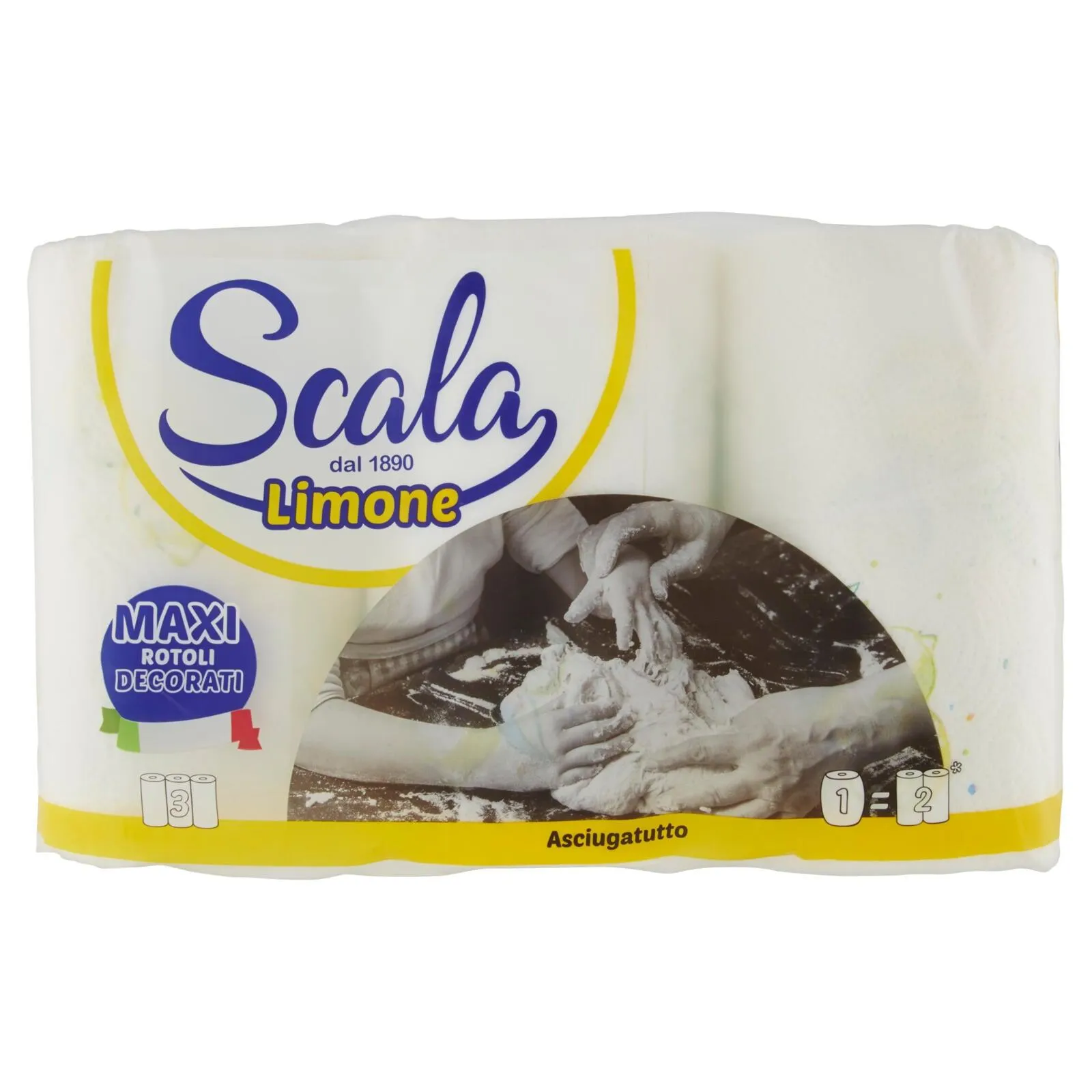 Scala Limone Asciugatutto Maxi Rotoli Decorati 3 pz