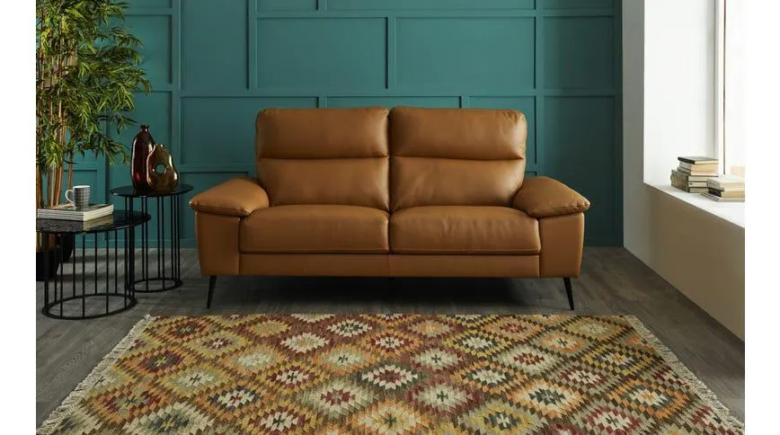 Savona divano 3 posti in pelle cognac