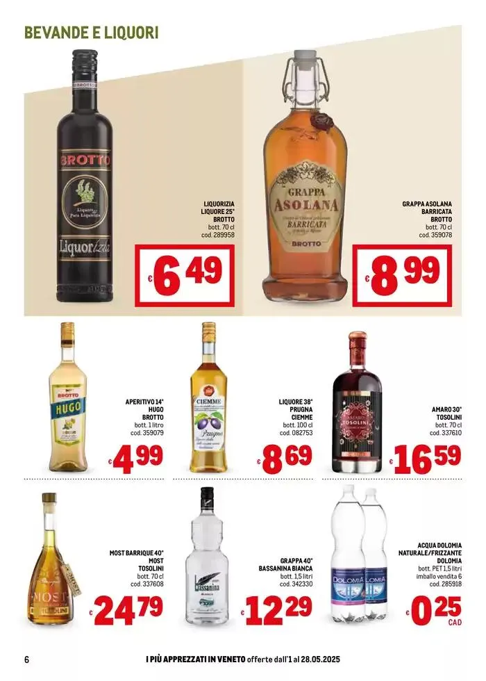 Sapori d'Italia -Veneto da 2 maggio a 28 maggio di 2025 - Pagina del volantino 6