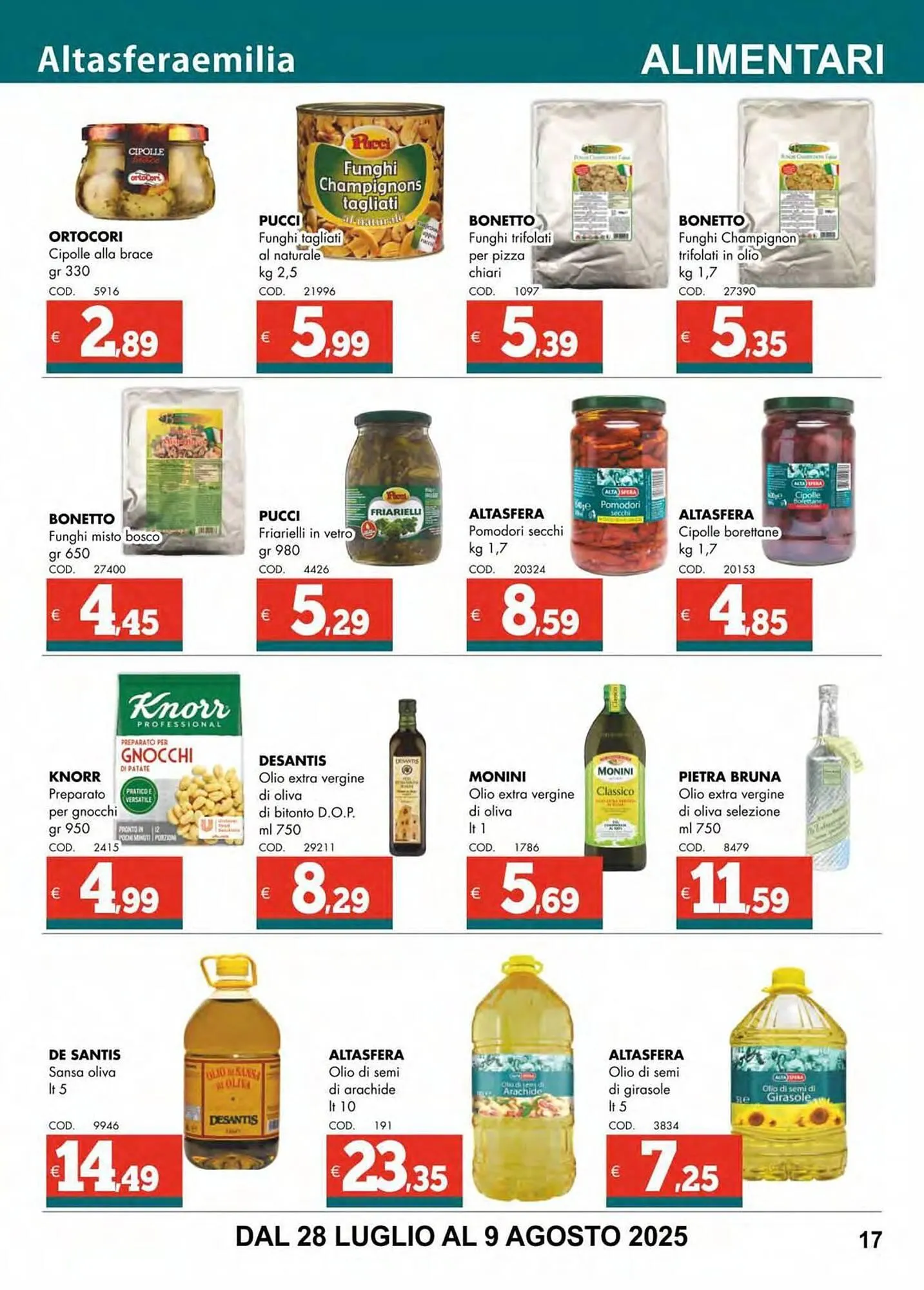 Volantino Altasfera da 28 luglio a 9 agosto di 2025 - Pagina del volantino 17