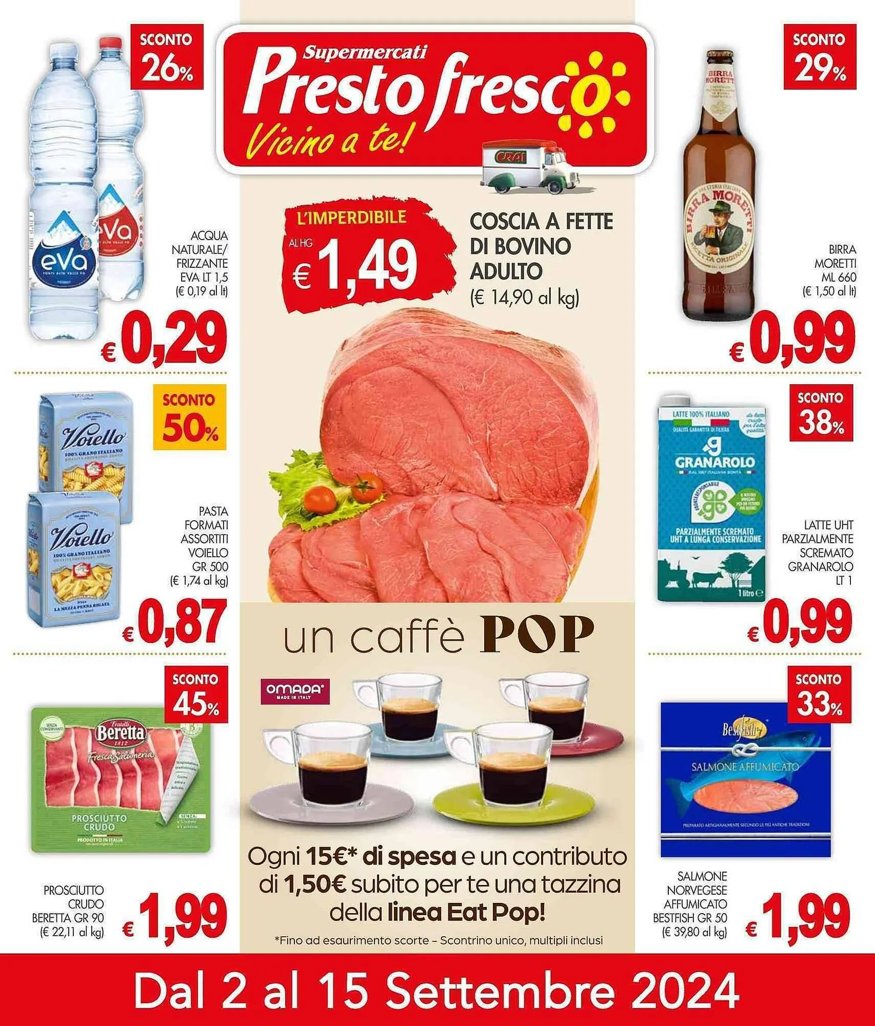 Volantino PrestoFresco da 2 settembre a 15 settembre di 2024 - Pagina del volantino 1