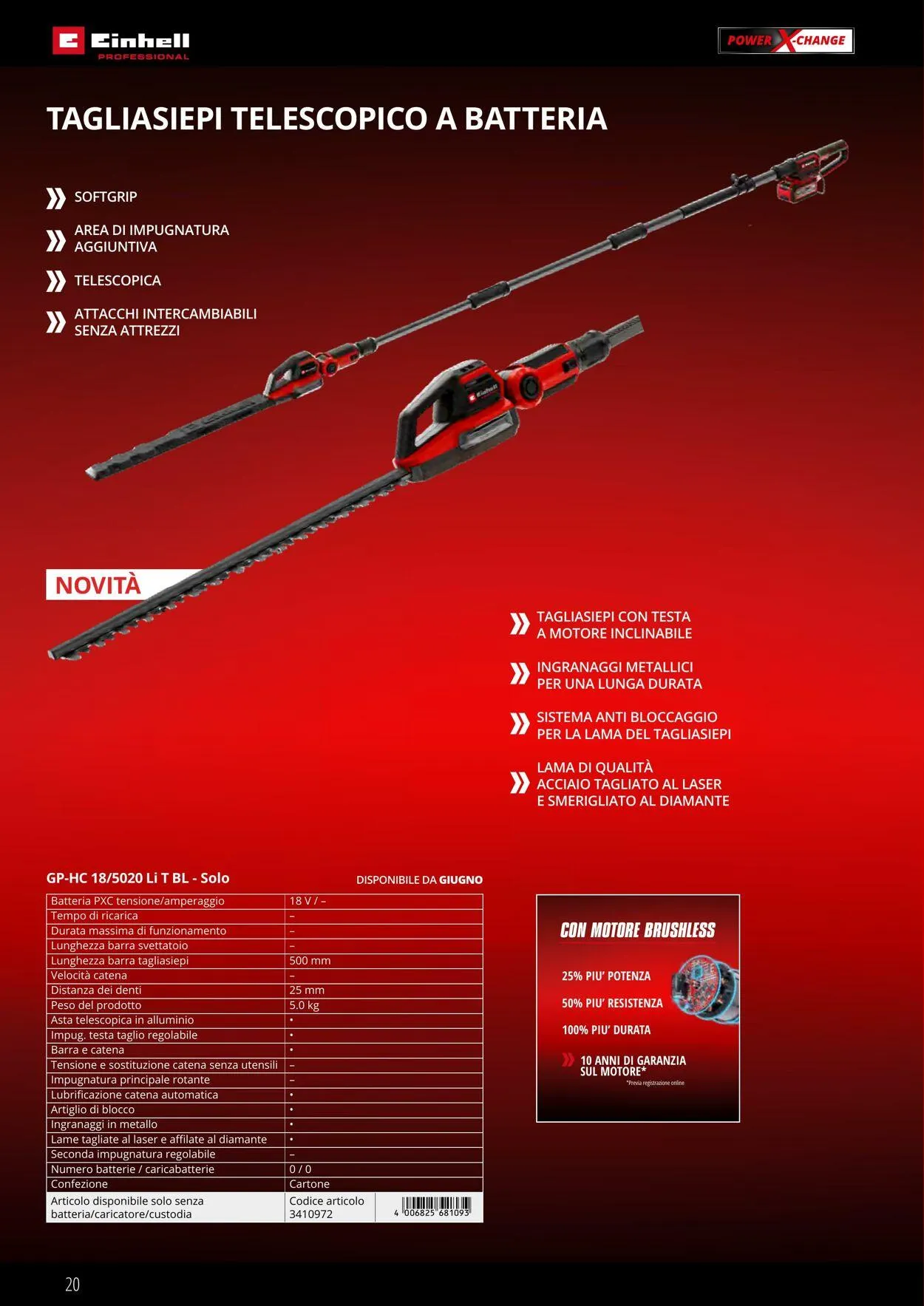 Einhell da 17 giugno a 17 settembre di 2025 - Pagina del volantino 20