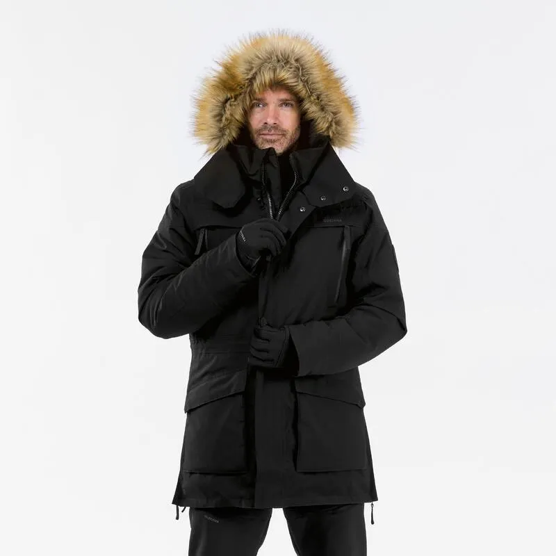Parka trekking uomo SH900 impermeabile nero | -20°C