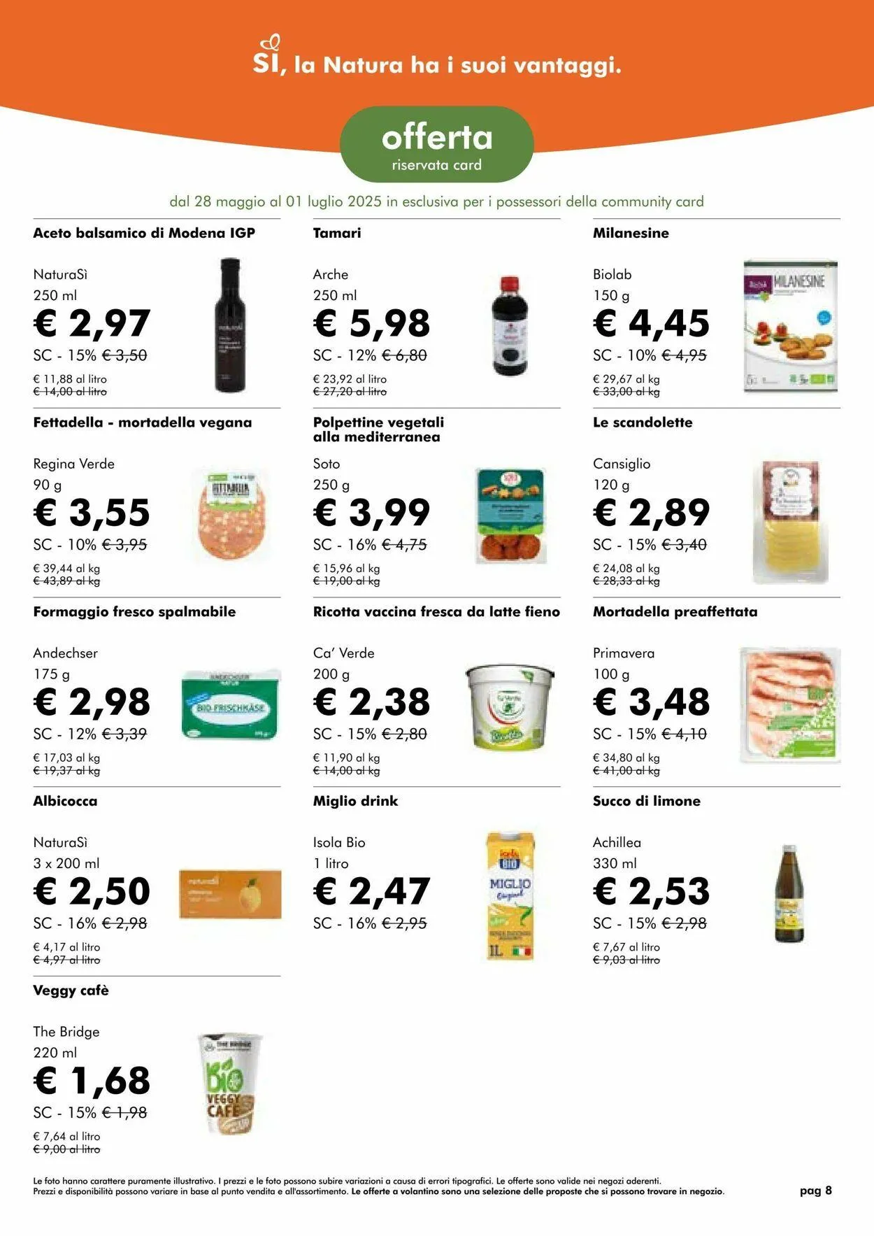 Natura Sì Volantino attuale da 22 luglio a 5 agosto di 2025 - Pagina del volantino 8