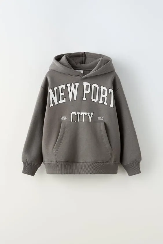 FELPA COMBINATA CON SCRITTA