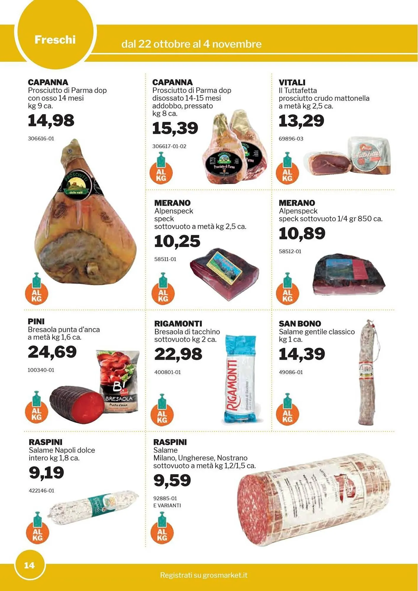 Volantino GrosMarket da 22 ottobre a 4 novembre di 2025 - Pagina del volantino 14