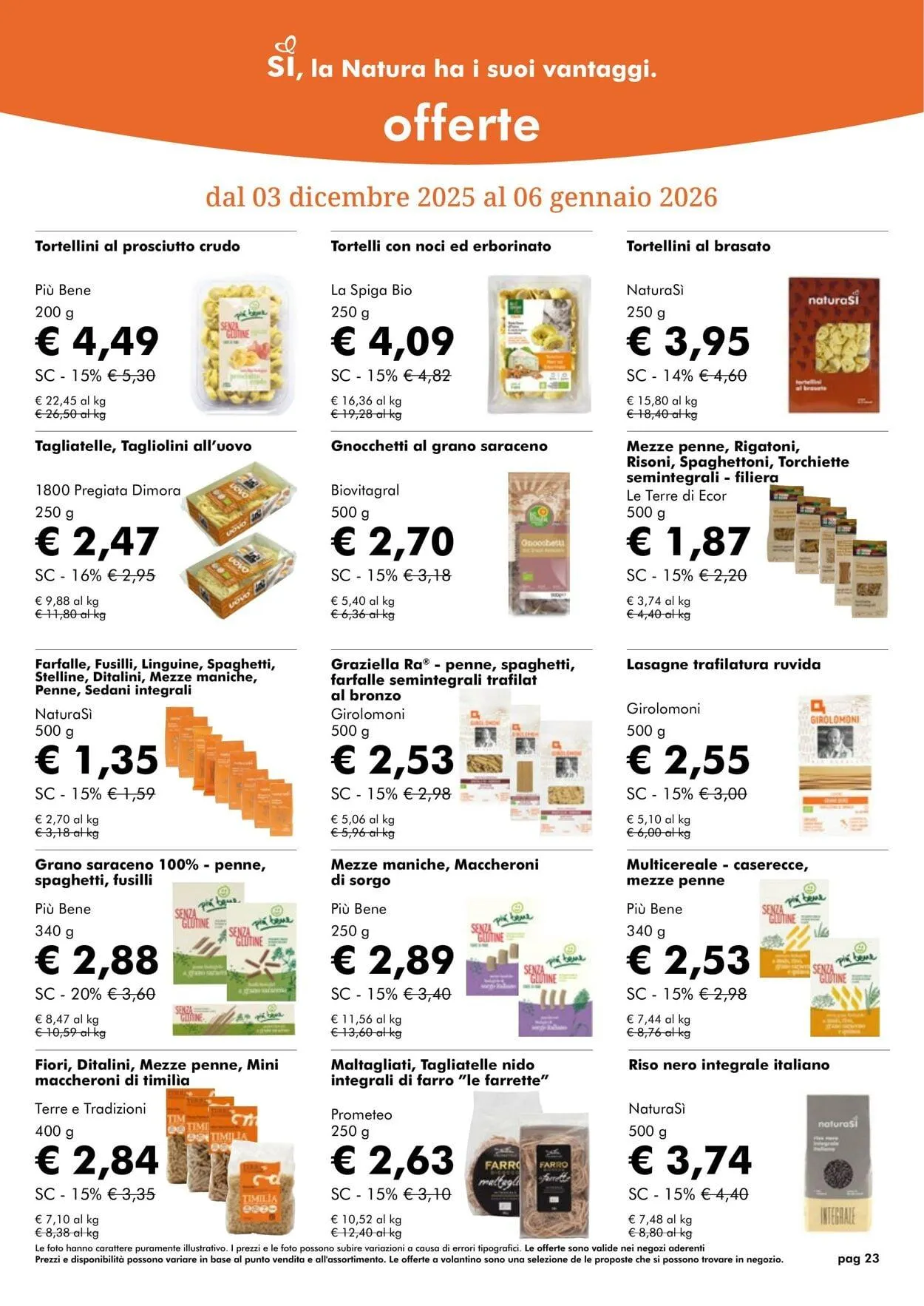 Natura Sì Volantino attuale da 1 dicembre a 1 gennaio di 2026 - Pagina del volantino 23