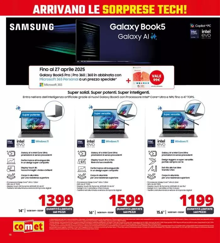 Sorprese tech da Comet! da 17 aprile a 28 aprile di 2025 - Pagina del volantino 16