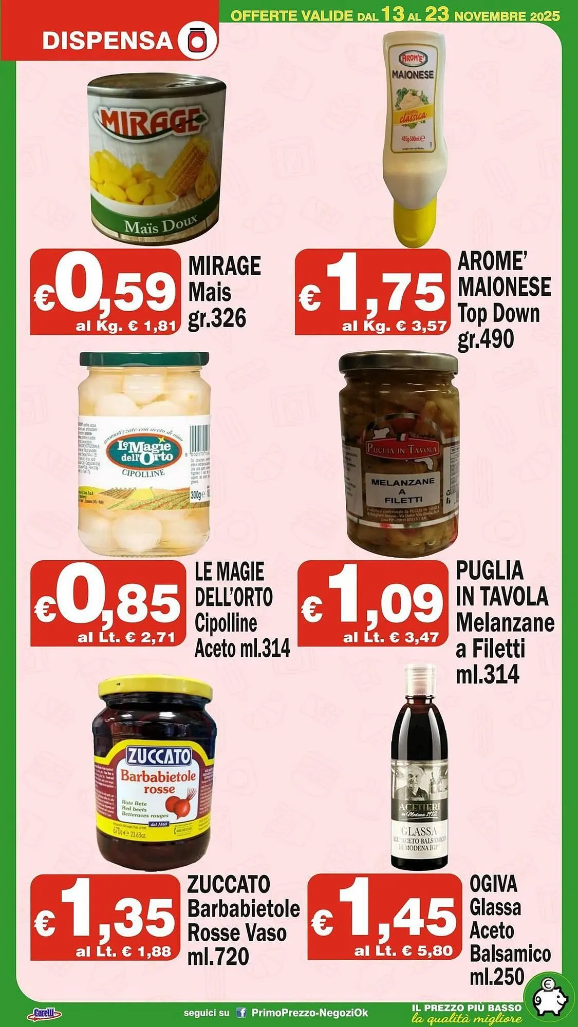 Volantino Primo Prezzo da 13 novembre a 23 novembre di 2025 - Pagina del volantino 9