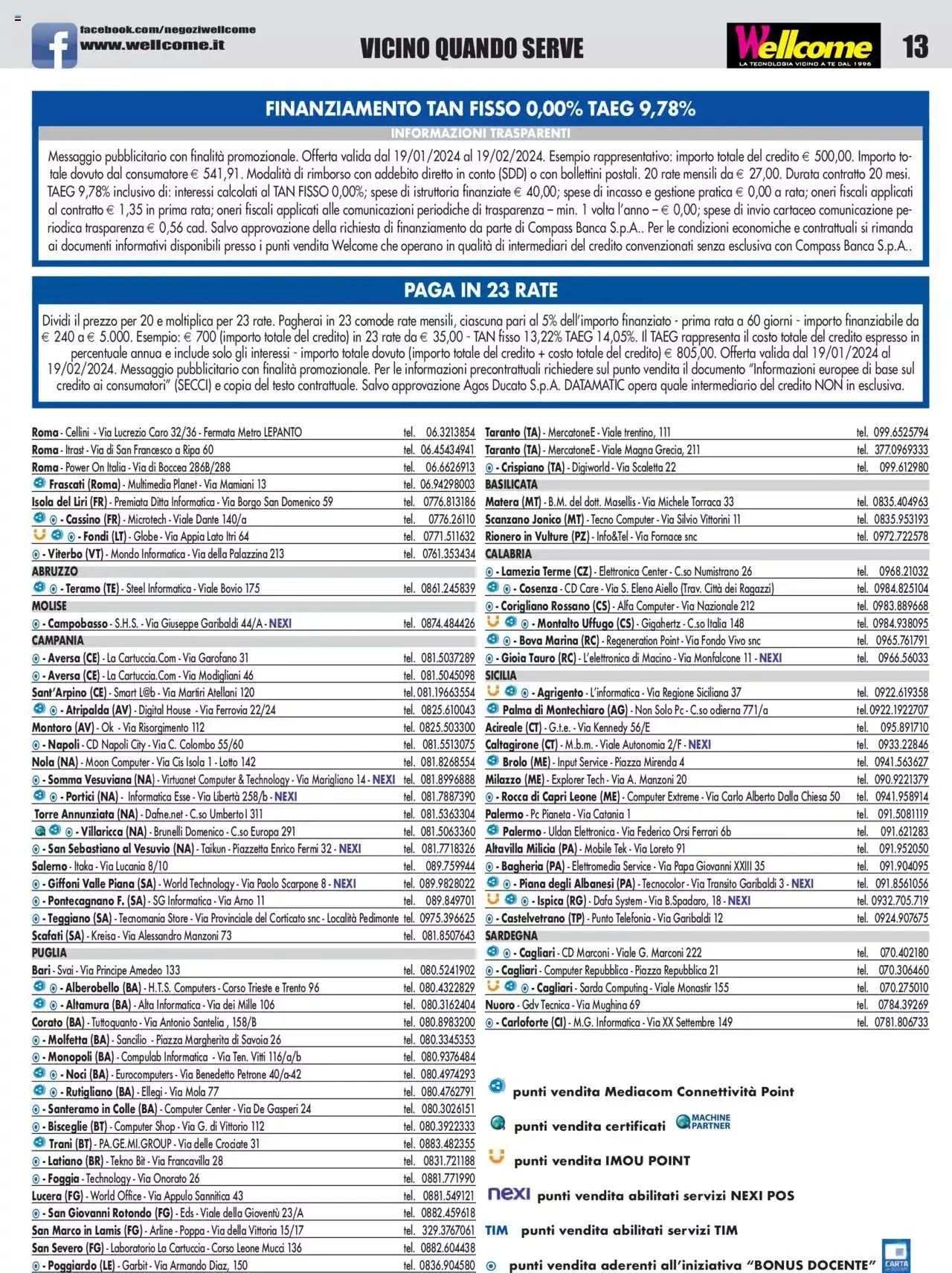 Volantino Wellcome da 19 gennaio a 19 febbraio di 2024 - Pagina del volantino 13